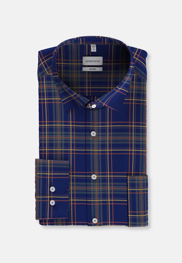 Shaped Chemise d'affaires carreaux in Bleu Foncé |  Seidensticker Onlineshop
