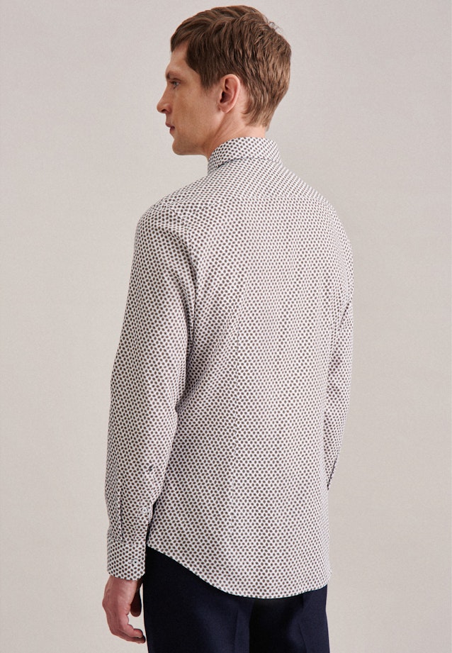 Slim Business shirt Print in Brown |  Seidensticker Onlineshop