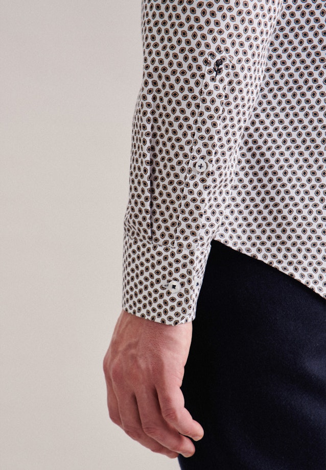 Slim Business shirt Print in Brown |  Seidensticker Onlineshop