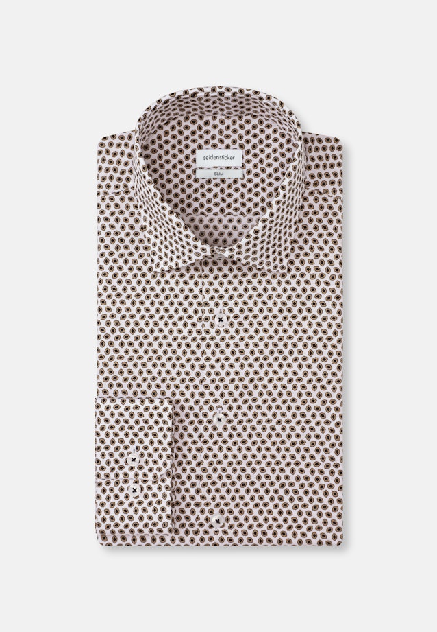 Slim Business shirt Print in Brown |  Seidensticker Onlineshop