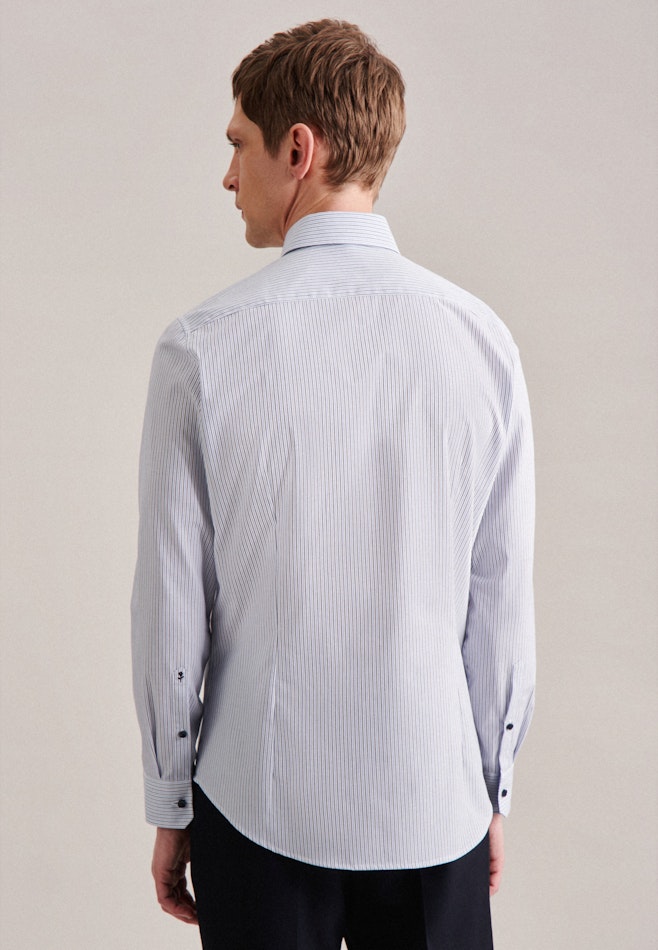 Non-iron Poplin Business Shirt in Slim with Kent-Collar in Light Blue | Seidensticker online shop