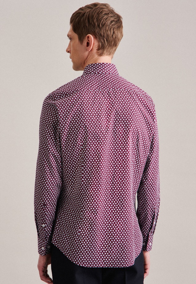 Slim Business Hemd Druck in Rot |  Seidensticker Onlineshop