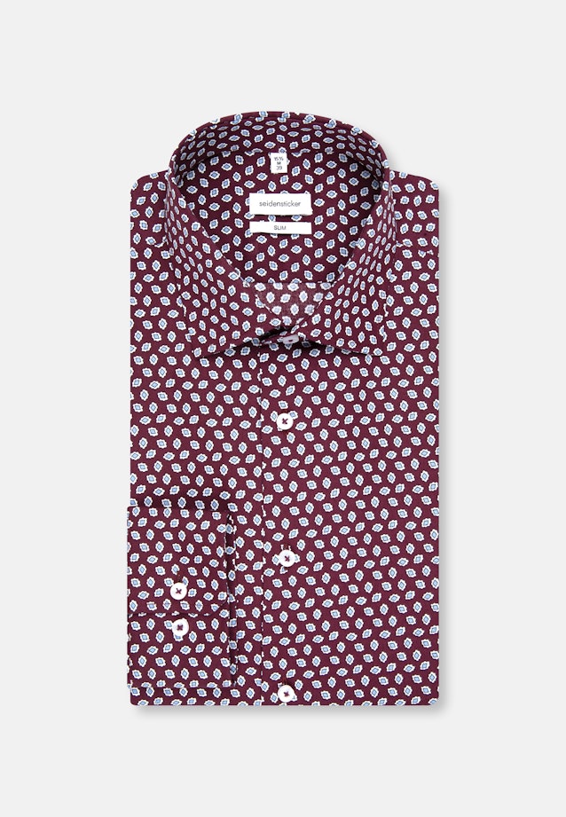 Slim Business Hemd Druck in Rot |  Seidensticker Onlineshop