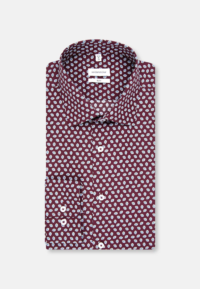 Slim Business Hemd Druck in Rot | Seidensticker Onlineshop