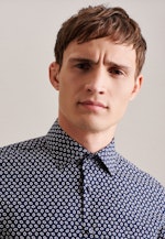 Slim Business Hemd Druck in Dunkelblau |  Seidensticker Onlineshop