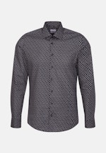 Slim Business Hemd Druck in Dunkelblau |  Seidensticker Onlineshop