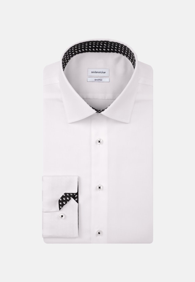 Chemise Business Shaped Structuré Col Kent in Blanc |  Seidensticker Onlineshop