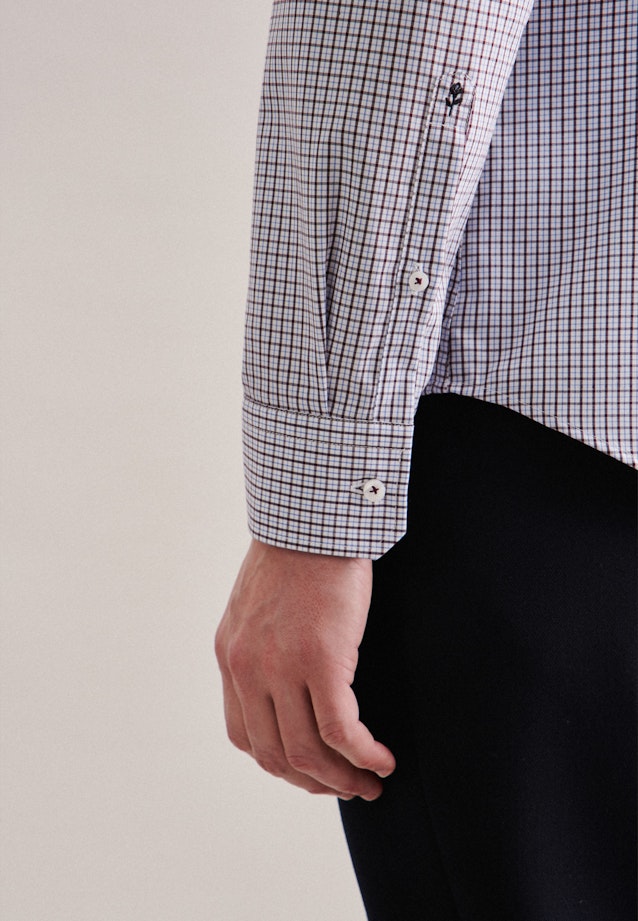 Shaped Business Hemd Karo in Rot |  Seidensticker Onlineshop