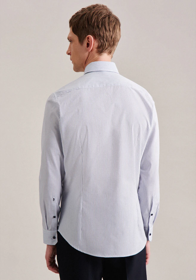 Shaped Business Hemd Streifen in Hellblau | Seidensticker Onlineshop