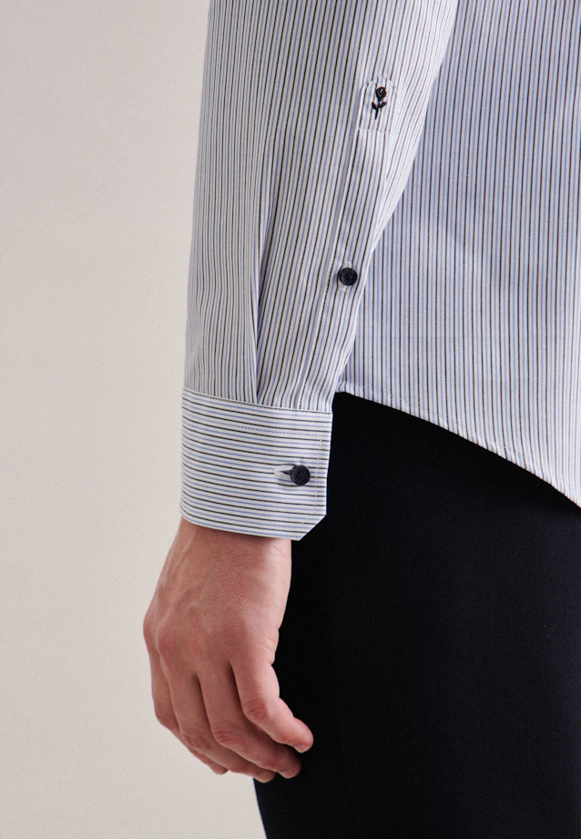 Shaped Business Hemd Streifen in Hellblau |  Seidensticker Onlineshop