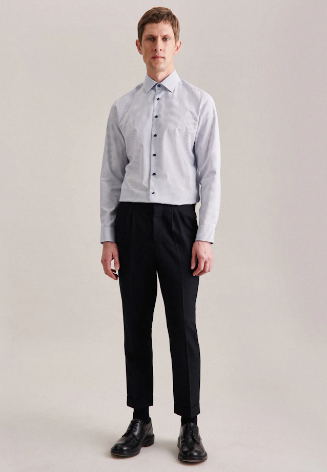 Shaped Business Hemd Streifen in Hellblau |  Seidensticker Onlineshop