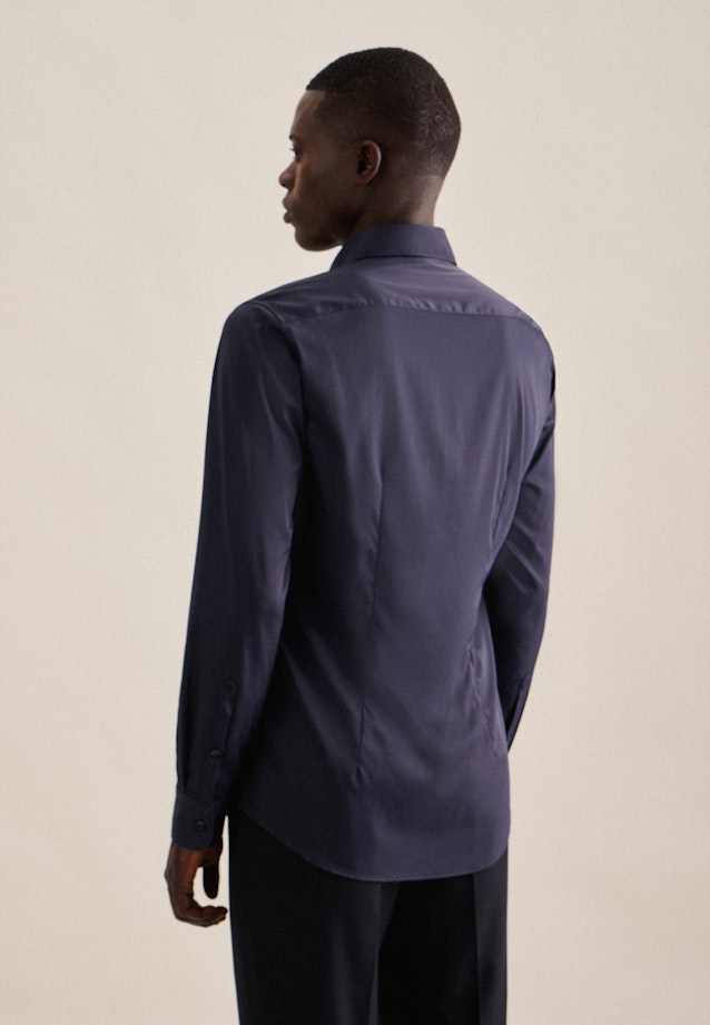 Chemise performance X-Slim Twill (sergé) Col Kent in Bleu Foncé | Seidensticker Onlineshop