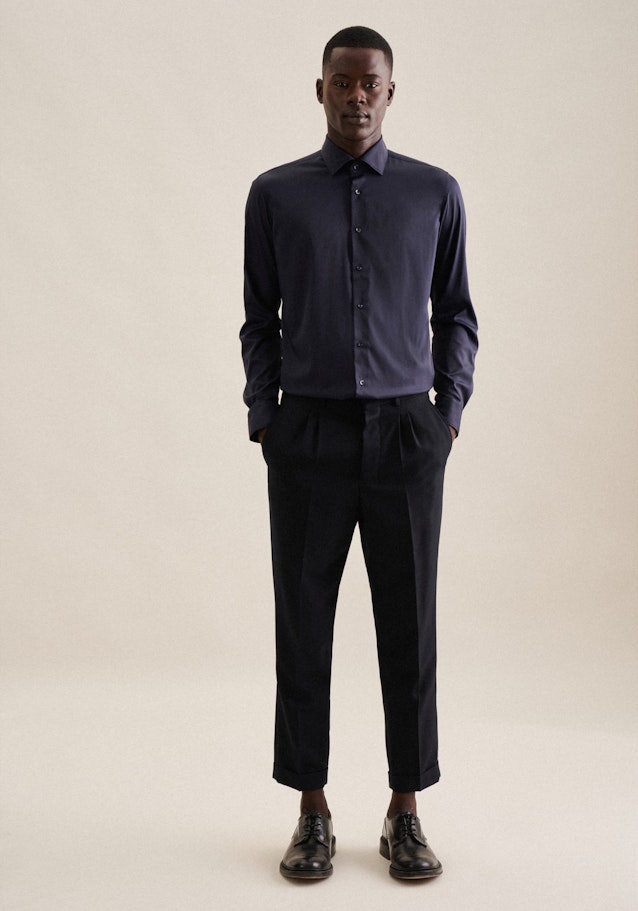Performance shirt in X-Slim with Kent-Collar in Dark Blue |  Seidensticker Onlineshop
