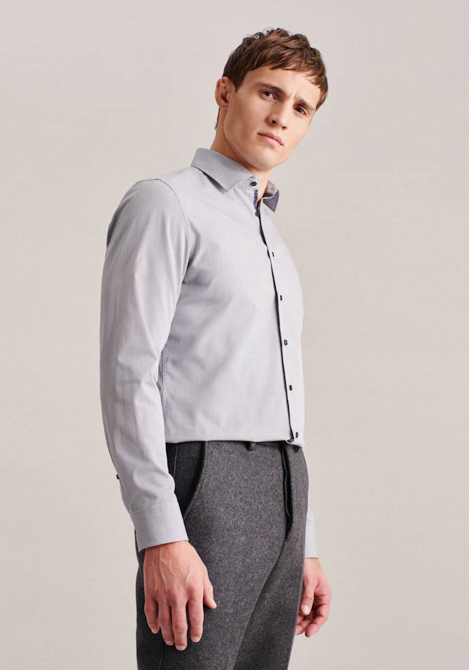 X-Slim Business Hemd Uni in Grau | Seidensticker Onlineshop