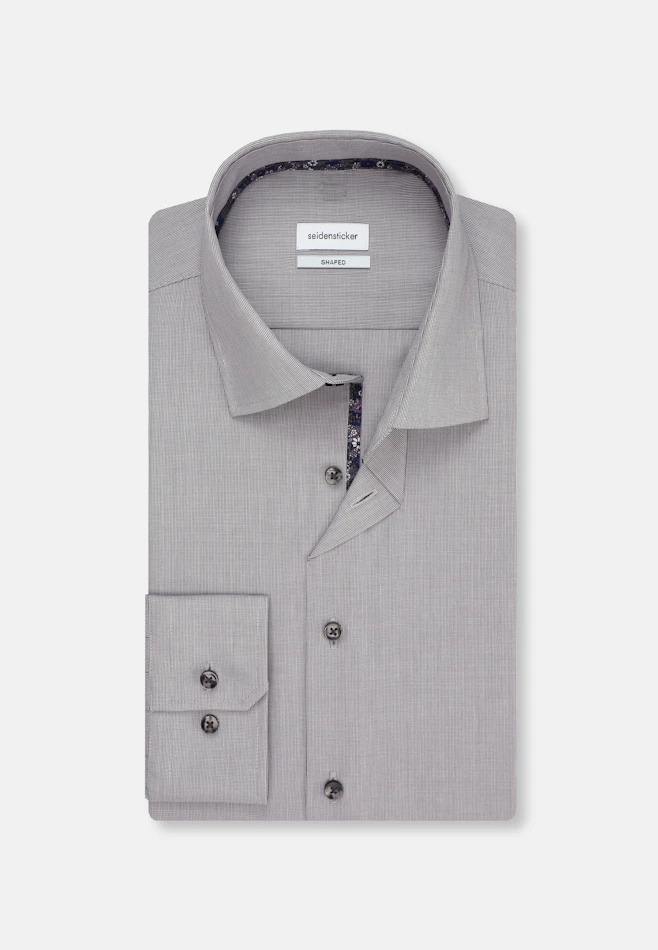 X-Slim Chemise d'affaires Uni dans Gris | Boutique en ligne Seidensticker