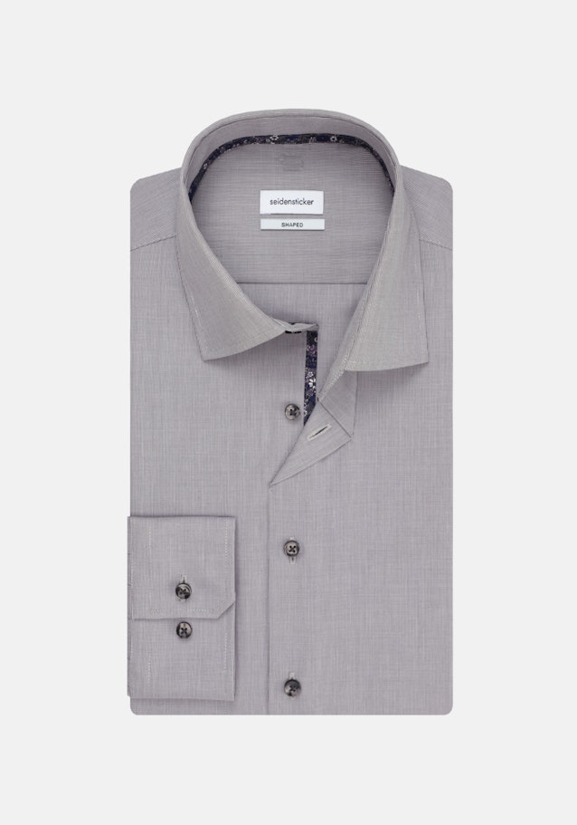 Non-iron Structure Business Shirt in X-Slim with Kent-Collar in Grey |  Seidensticker Onlineshop