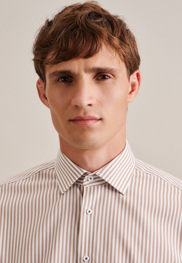 Comfort Chemise d'affaires rayures in Marron |  Seidensticker Onlineshop