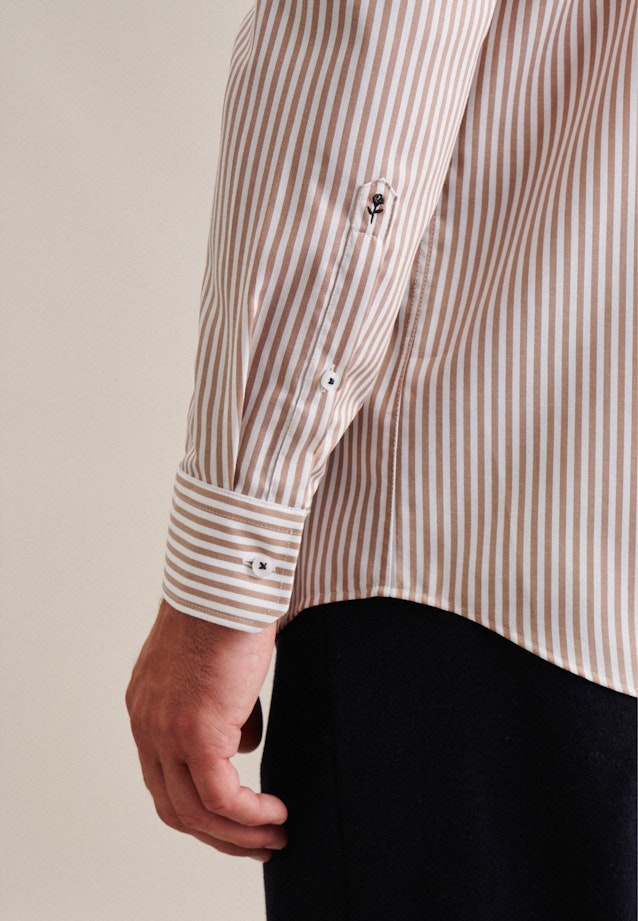Comfort Chemise d'affaires rayures in Marron |  Seidensticker Onlineshop