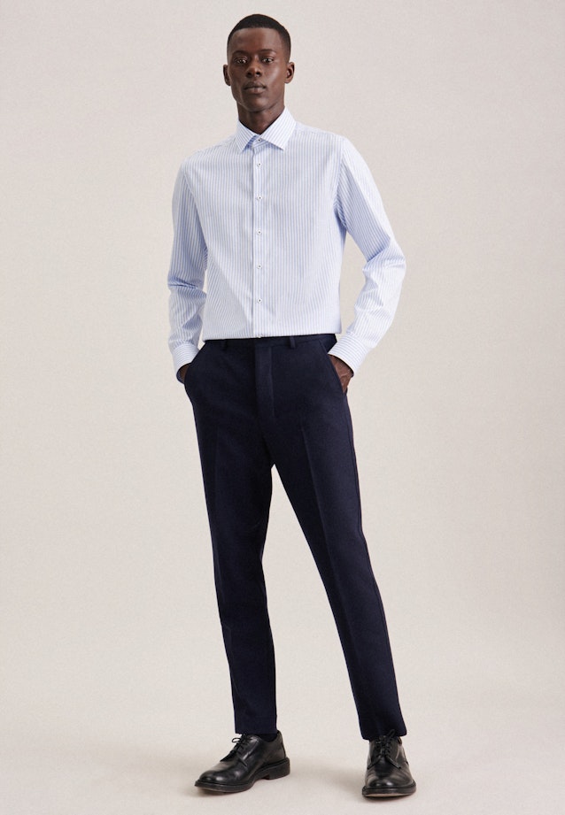 Non-iron Twill Business Shirt in Comfort with Kent-Collar in Light Blue |  Seidensticker Onlineshop