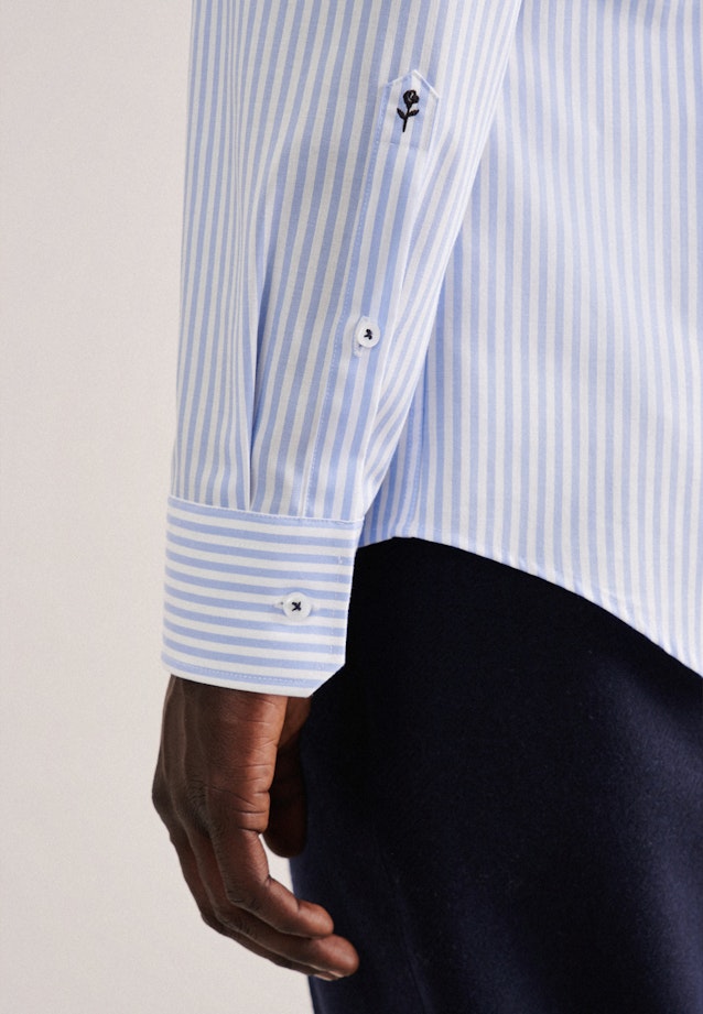 Shaped Business Hemd Streifen in Hellblau |  Seidensticker Onlineshop