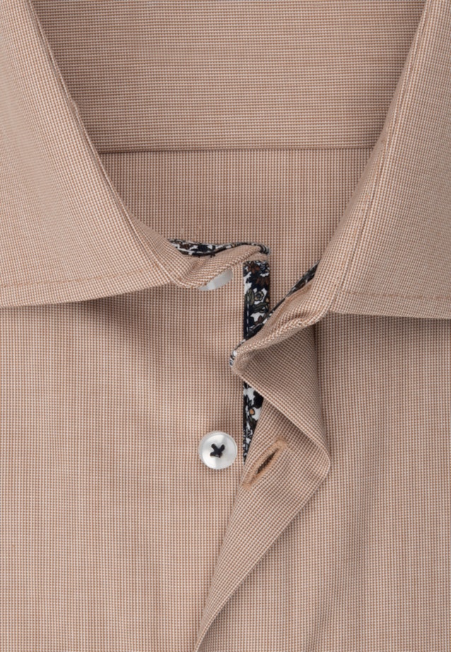 Non-iron Structure Business Shirt in Regular with Kent-Collar in Brown |  Seidensticker Onlineshop