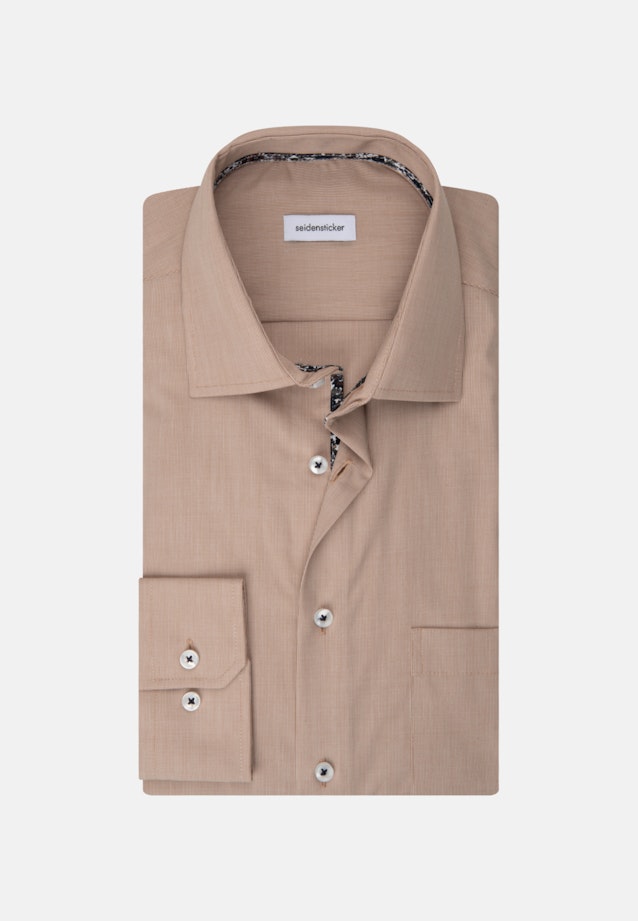 Non-iron Structure Business Shirt in Regular with Kent-Collar in Brown |  Seidensticker Onlineshop