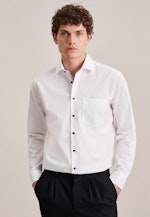 Regular Chemise d'affaires Uni in Blanc |  Seidensticker Onlineshop
