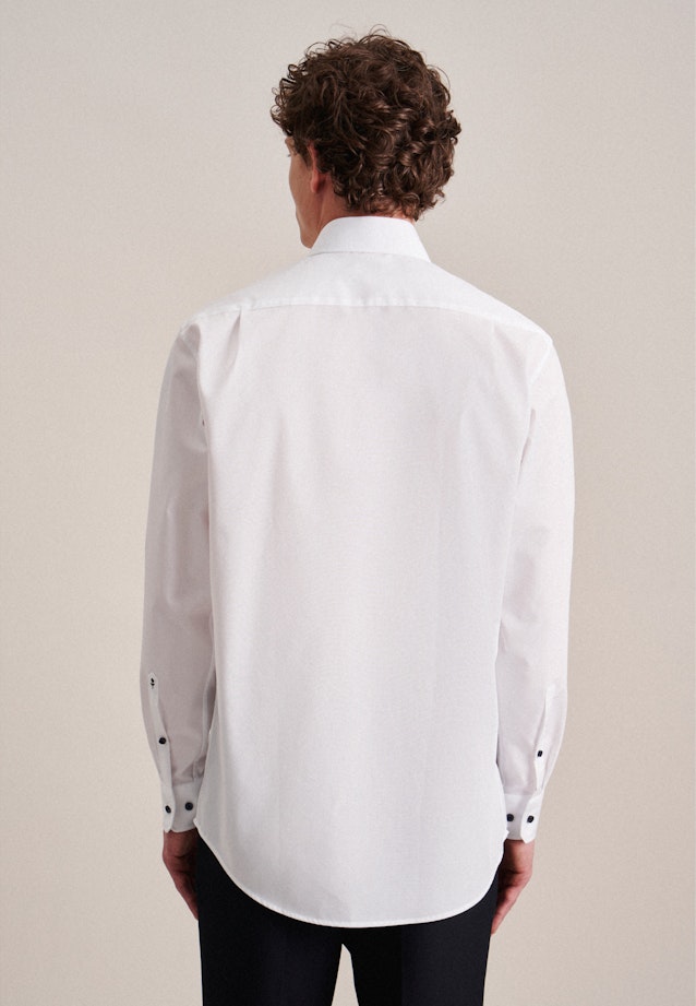 Regular Chemise d'affaires Uni in Blanc |  Seidensticker Onlineshop