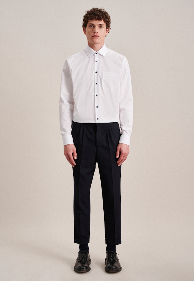 Regular Chemise d'affaires Uni in Blanc |  Seidensticker Onlineshop