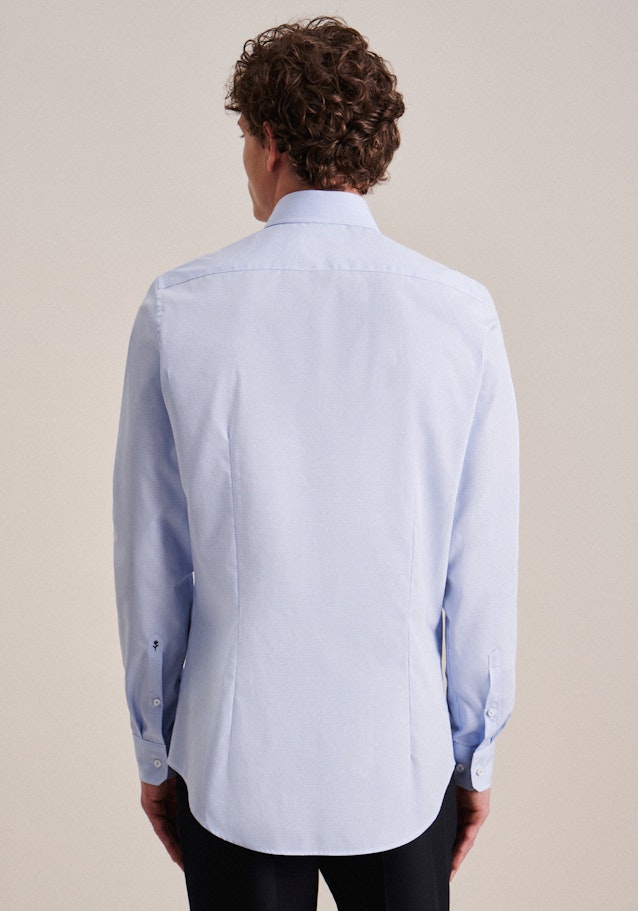 Slim Chemise Business Carreaux in Bleu Clair | Seidensticker Onlineshop