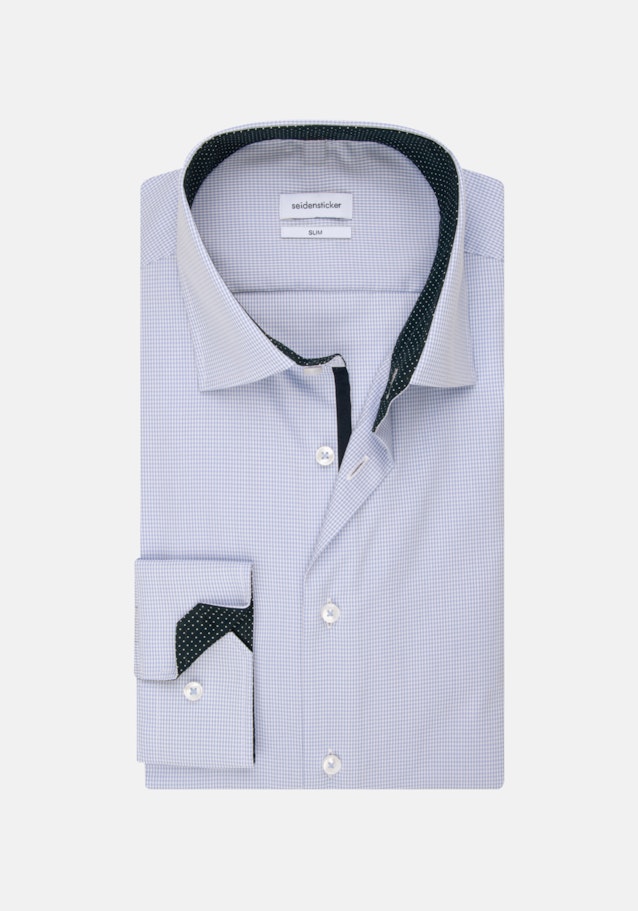 Slim Chemise Business Carreaux in Bleu Clair | Seidensticker Onlineshop