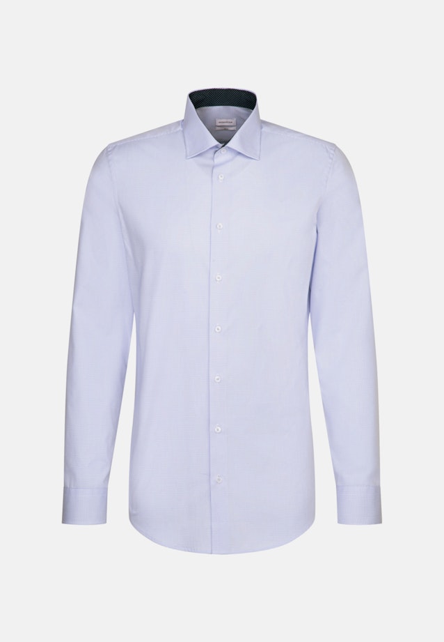 Non-iron Poplin Business Shirt in Slim with Kent-Collar and extra long sleeve in Light Blue |  Seidensticker Onlineshop