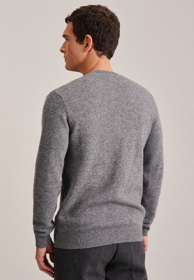 Rundhals Pullover Regular in Grau | Seidensticker Onlineshop