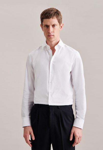 Slim Chemise Performance Uni in Blanc |  Seidensticker Onlineshop