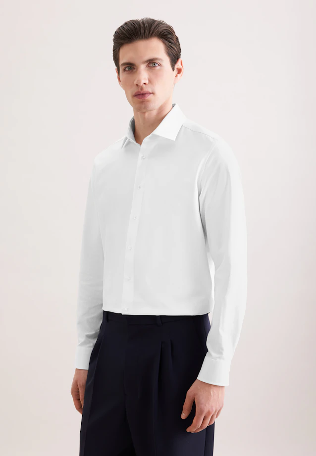 Slim Performance-Hemd Uni in Weiß |  Seidensticker Onlineshop