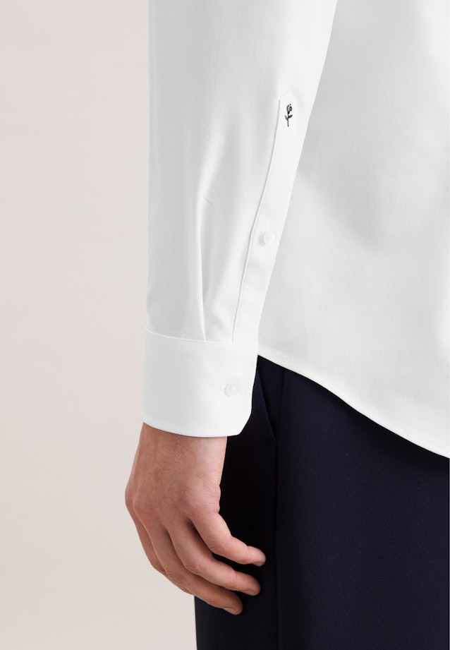 Slim Chemise Performance Uni in Blanc |  Seidensticker Onlineshop