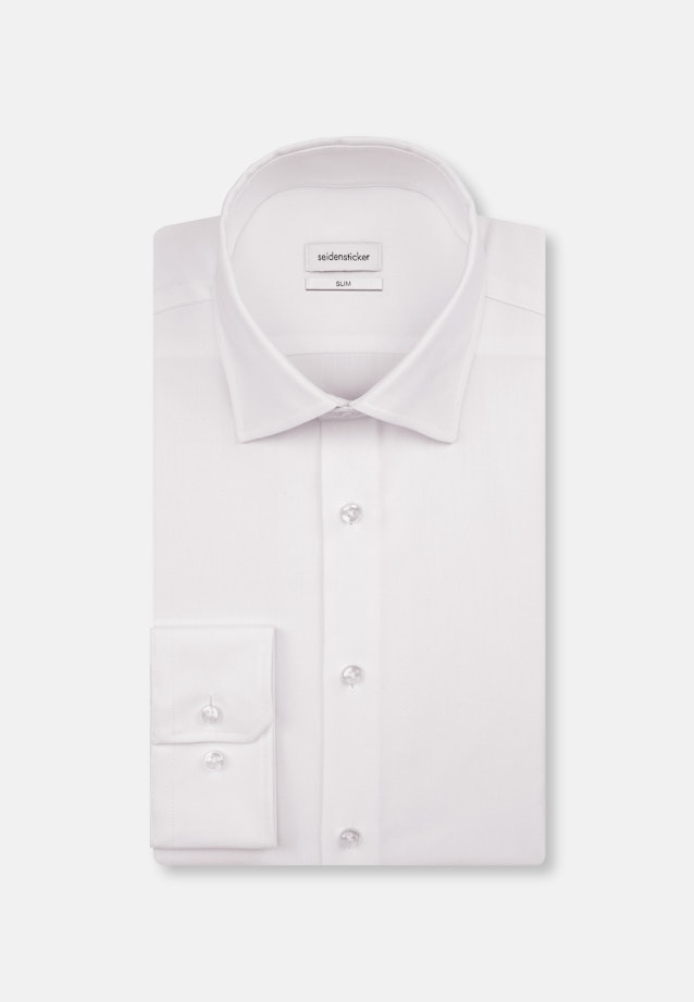 Slim Performance-Hemd Uni in Weiß |  Seidensticker Onlineshop
