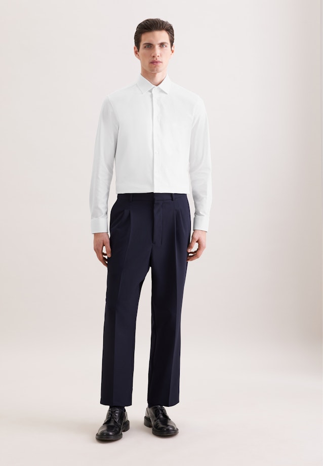 Slim Chemise Performance Uni in Blanc |  Seidensticker Onlineshop