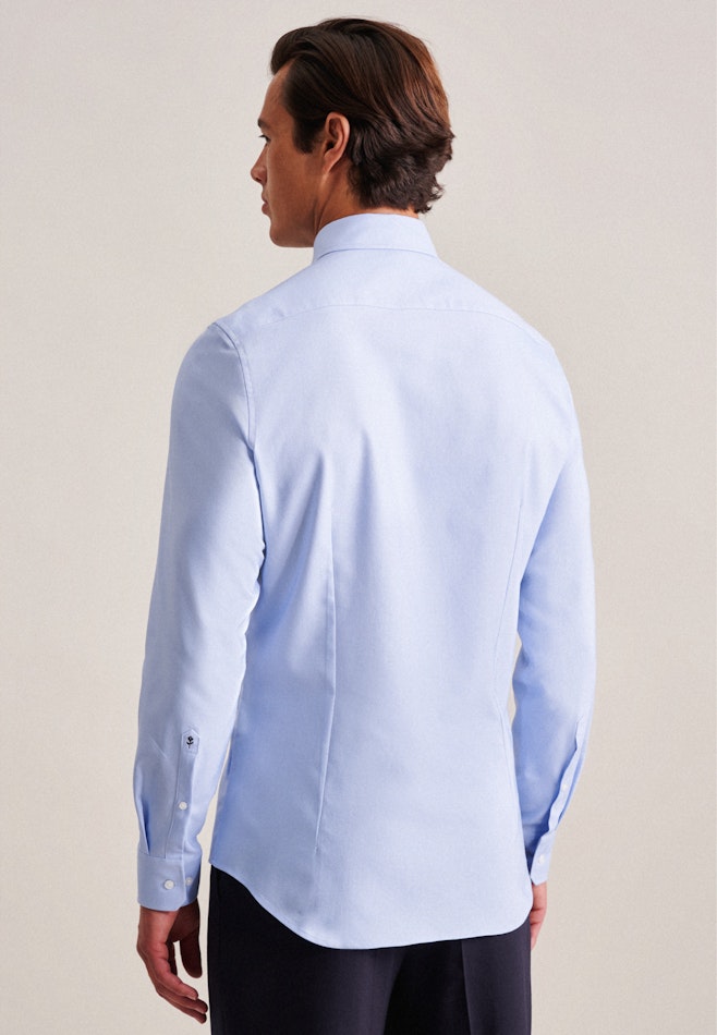 Chemise Performance Slim Manche Longue Classique dans Bleu Moyen | Boutique en ligne Seidensticker