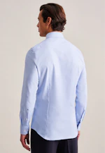 Slim Chemise Performance Uni in Bleu Moyen |  Seidensticker Onlineshop