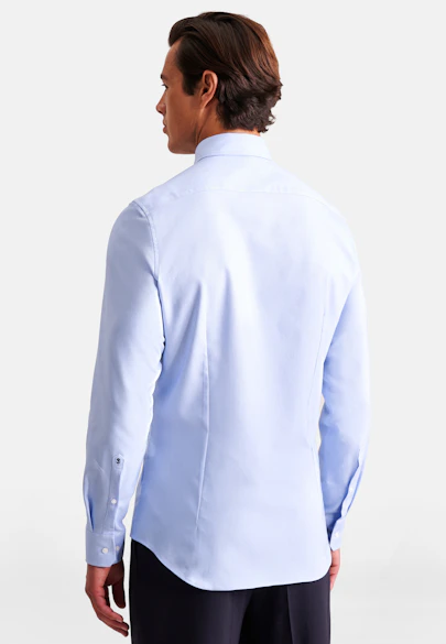 Slim Chemise Performance Uni in Bleu Moyen |  Seidensticker Onlineshop