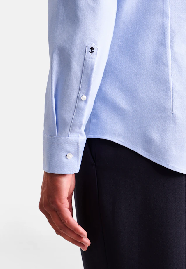 Slim Chemise Performance Uni in Bleu Moyen |  Seidensticker Onlineshop