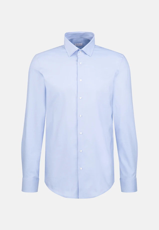 Slim Performance-Hemd Uni in Mittelblau |  Seidensticker Onlineshop