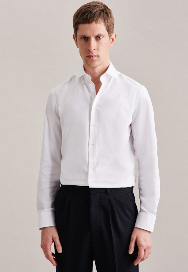 Twill Performance-Hemd in Slim mit Kentkragen in Weiß | Seidensticker Onlineshop
