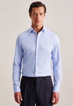 Chemise performance Slim Twill (sergé) Col Kent in Bleu Clair |  Seidensticker Onlineshop