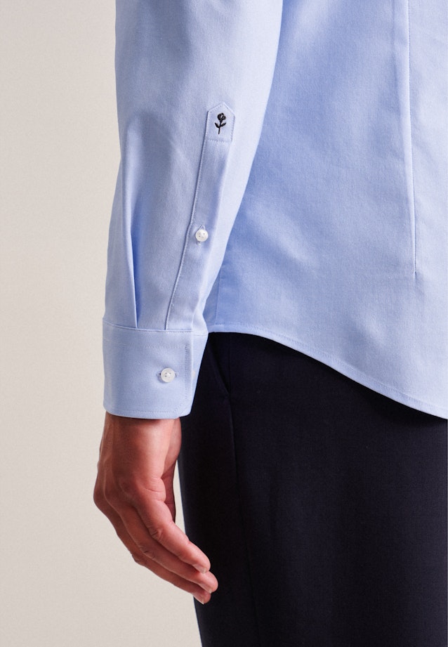 Chemise performance Slim Twill (sergé) Col Kent in Bleu Clair |  Seidensticker Onlineshop