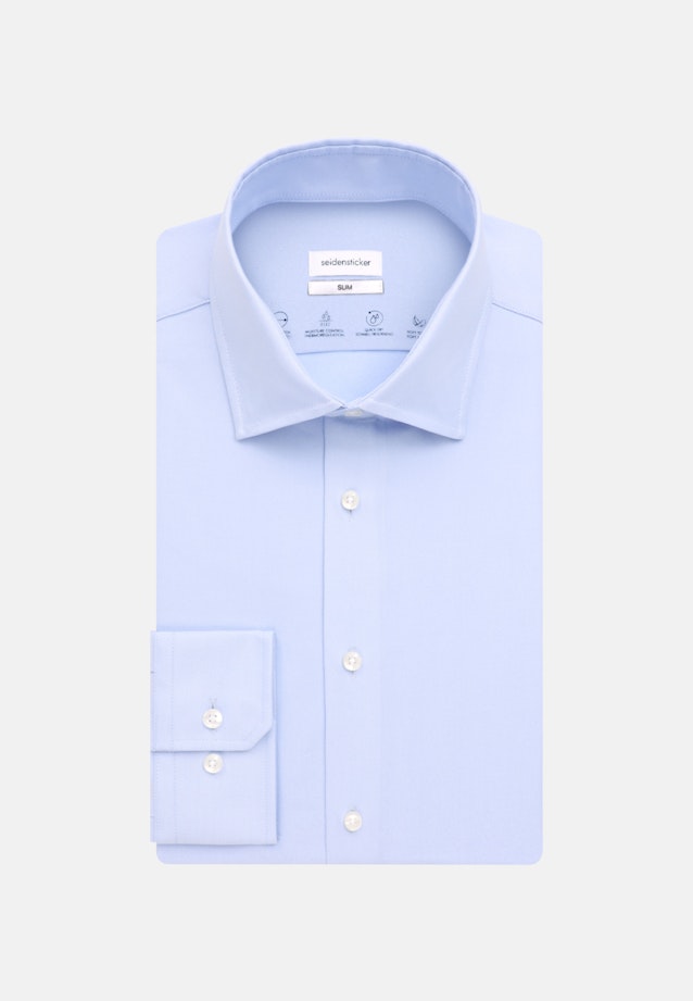 Chemise performance Slim Twill (sergé) Col Kent in Bleu Clair |  Seidensticker Onlineshop