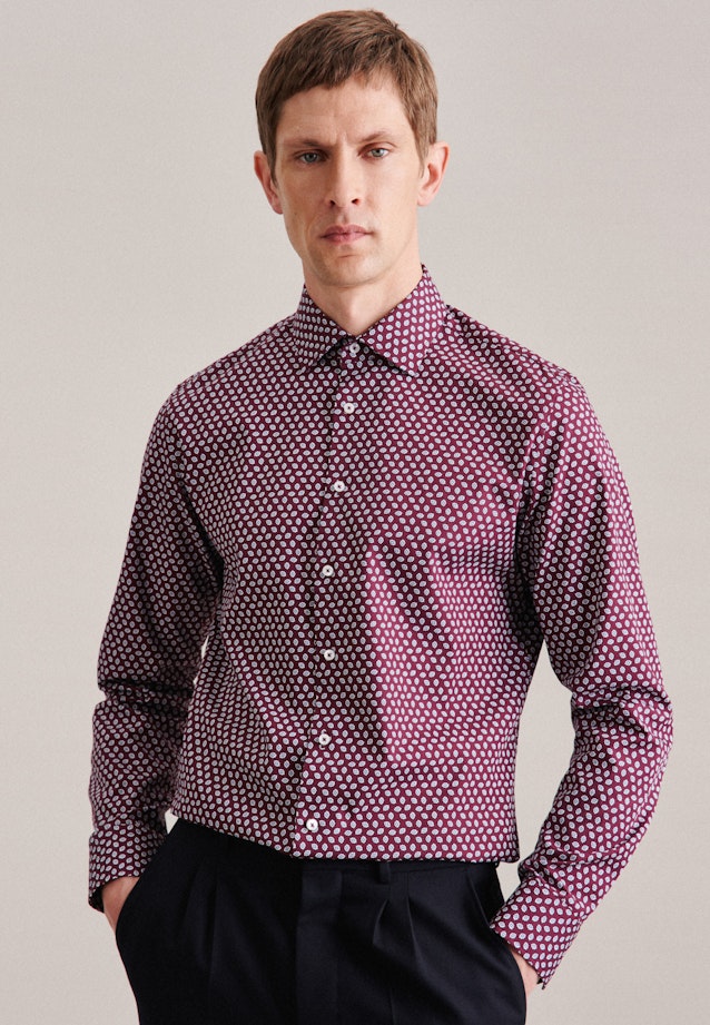 X-Slim Business Hemd Druck in Rot |  Seidensticker Onlineshop