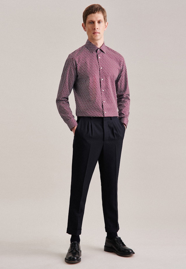 X-Slim Business Hemd Druck in Rot |  Seidensticker Onlineshop