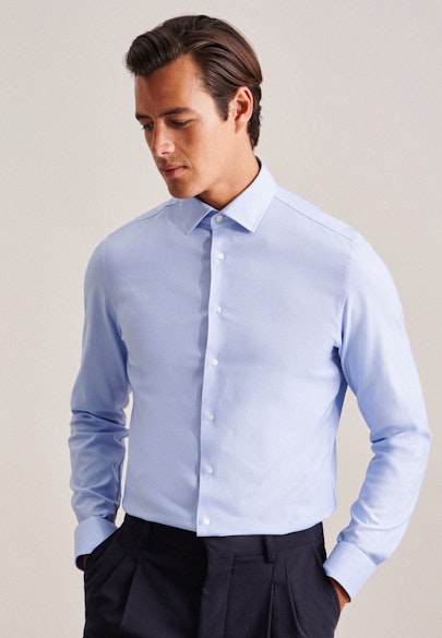 X-Slim Chemise Performance Uni in Bleu Moyen | Seidensticker Onlineshop
